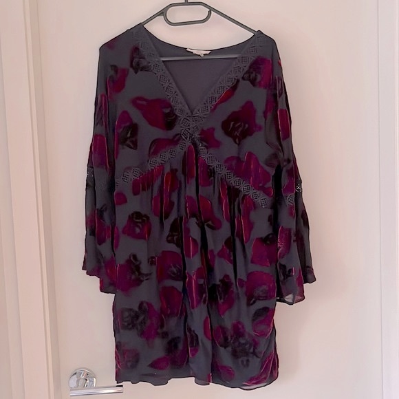 ENTRO ROMANTIC BOHO VELVET DRESS - Picture 2 of 6